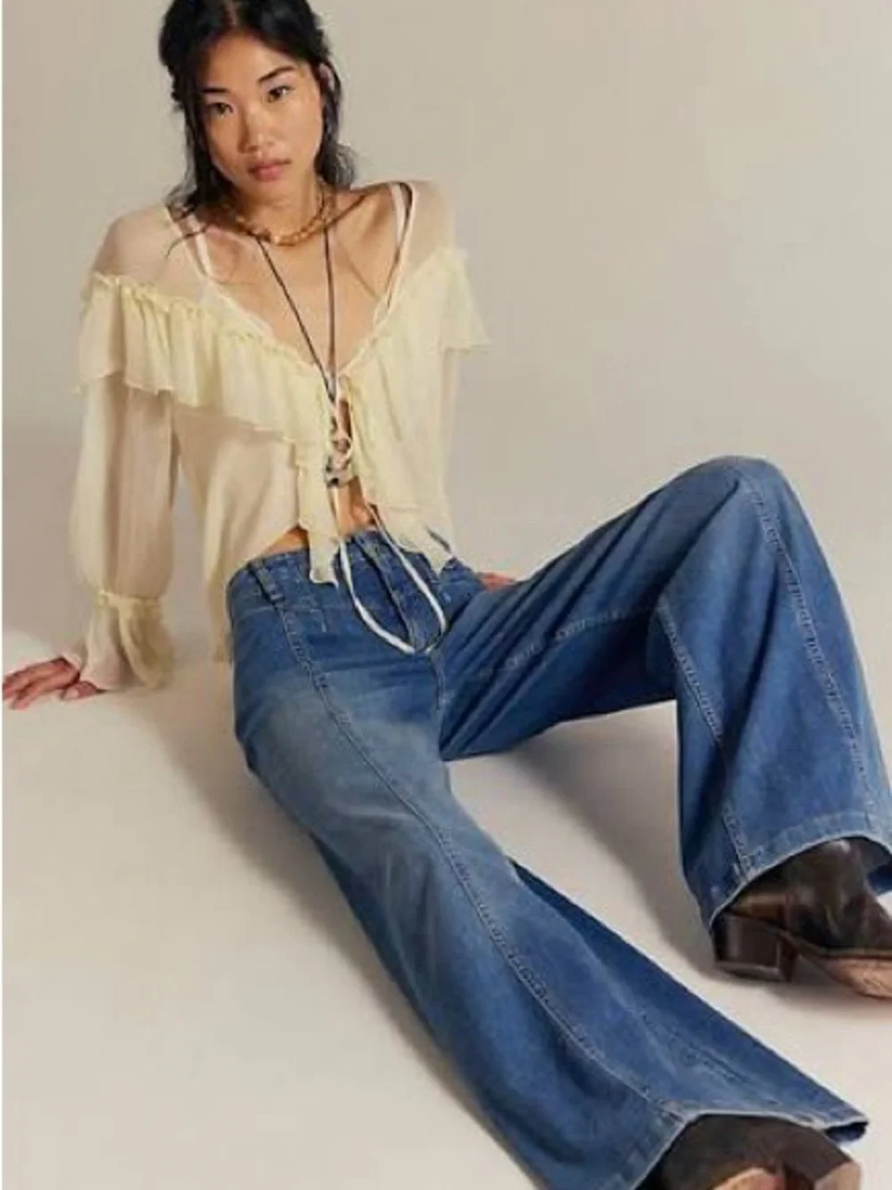 Free People We The Free Libra Wide Leg Jeans Size 26
